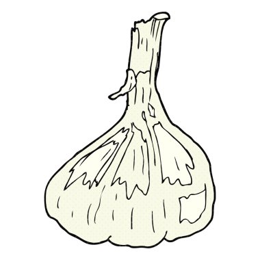 serbest çizilmiş karikatür sarımsak