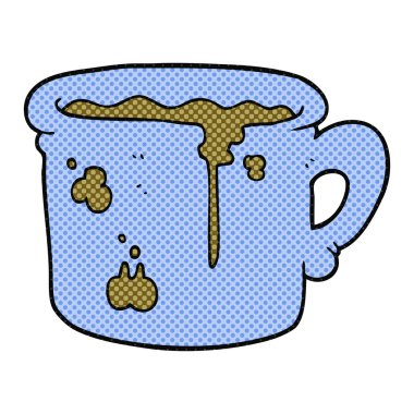 çizgi film eski kahve fincanı