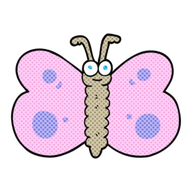 serbest çizilmiş karikatür kelebek