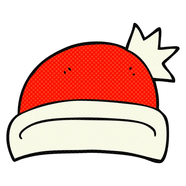 Sombrero de Navidad de dibujos animados — Vector de stock