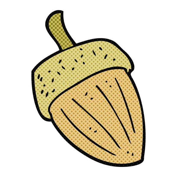 FreeHand getekende cartoon acorn — Stockvector