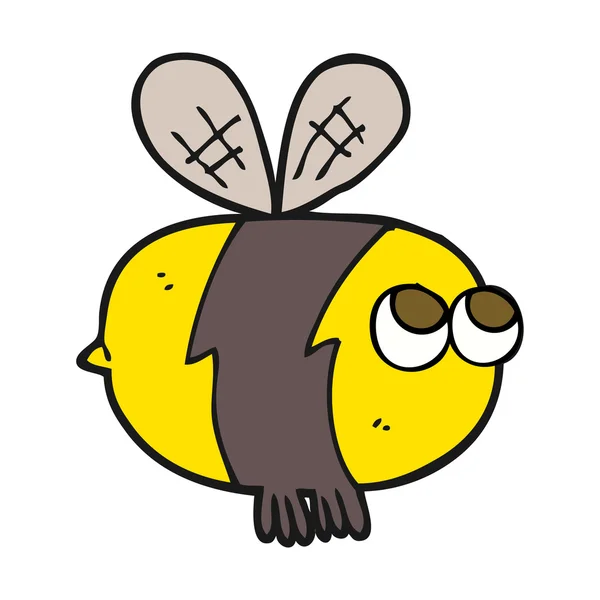 Μέλισσα ελεύθερο συντάσσονται κινουμένων σχεδίων — Διανυσματικό Αρχείο