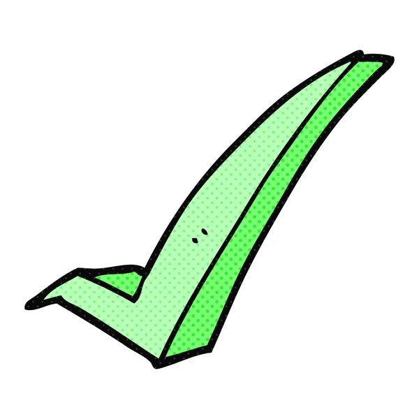 Símbolo de garrapata de dibujos animados — Vector de stock