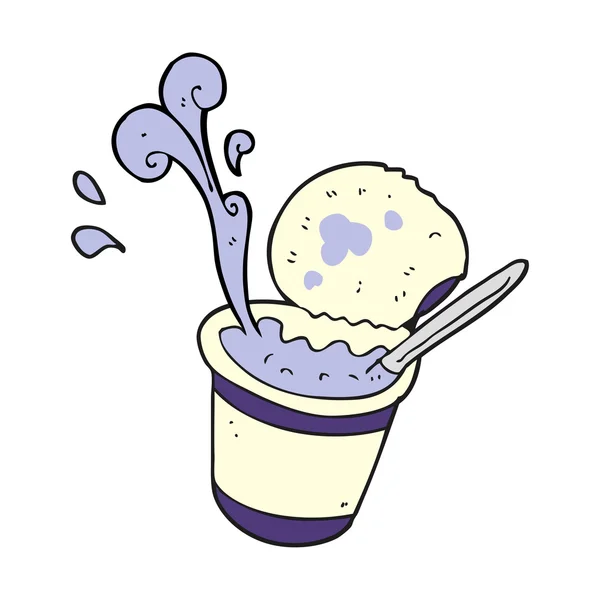 Cartoon-Illustration von Joghurt — Stockvektor