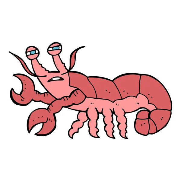Freehand drawn cartoon lobster — Stock Vector
