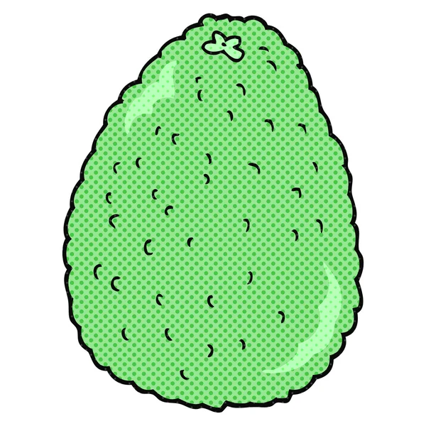 Vrije hand getrokken cartoon avocado — Stockvector