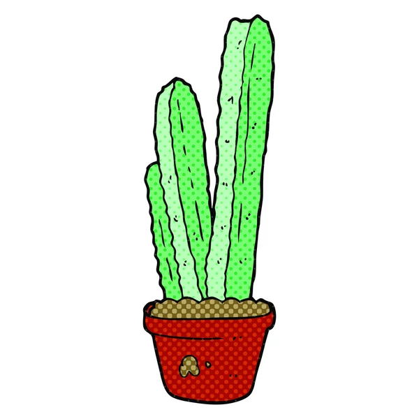 FreeHand getekende cartoon cactus — Stockvector