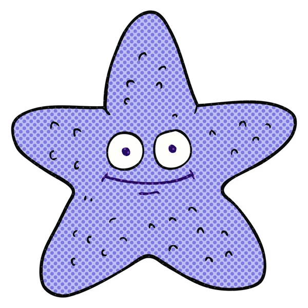 Étoile de mer dessin animé à main levée — Image vectorielle