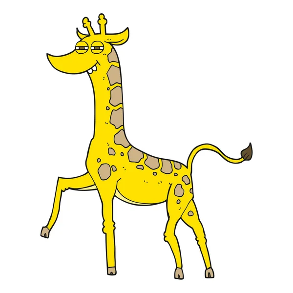 Girafe dessin animé à main levée — Image vectorielle