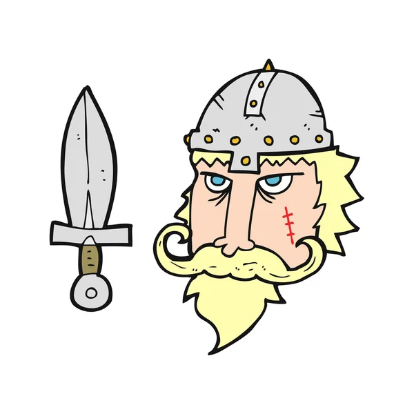 Cartoon viking warrior — Stockvector