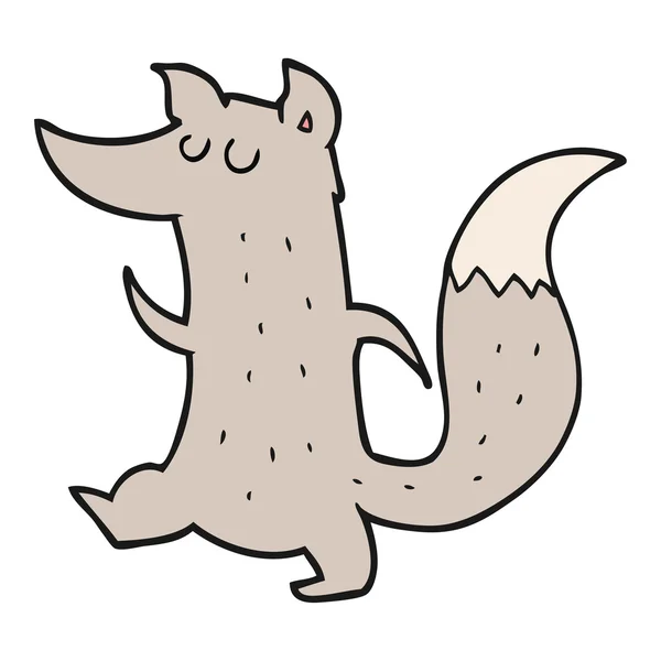만화 귀여운 늑대 — 스톡 벡터