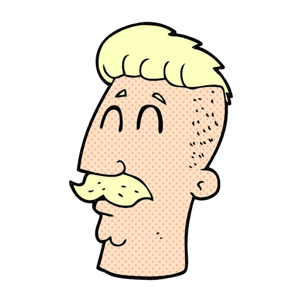 Hombre de dibujos animados con corte de pelo hipster — Vector de stock