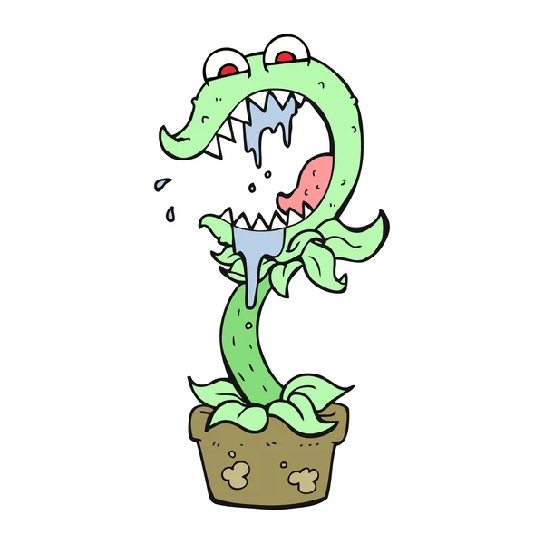 Cartoon carnivorous plant — Stock Vector