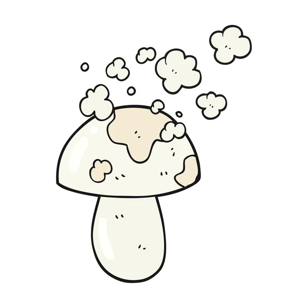 Freehand drawn cartoon mushroom — Stock Vector