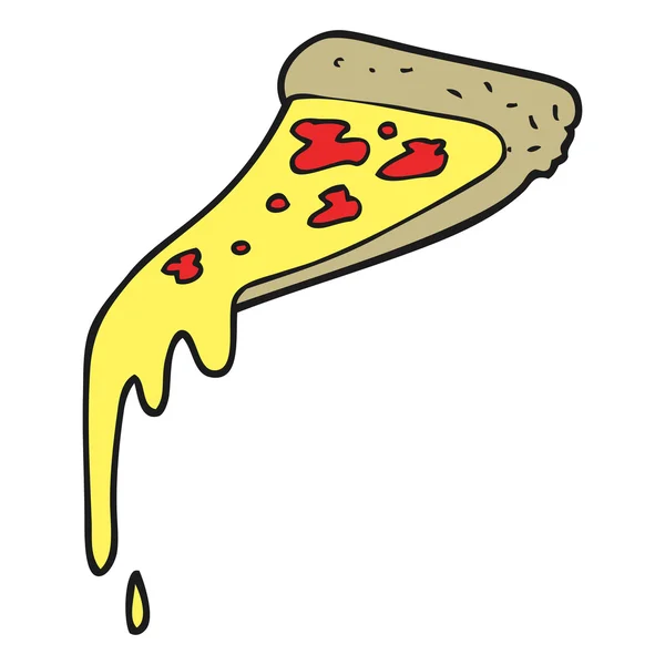 Rebanada de pizza de dibujos animados — Vector de stock