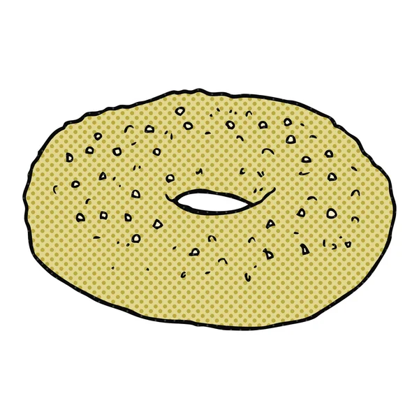 FreeHand ritade cartoon bagel — Stock vektor