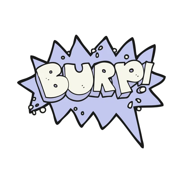 Cartoon burp symbool — Stockvector