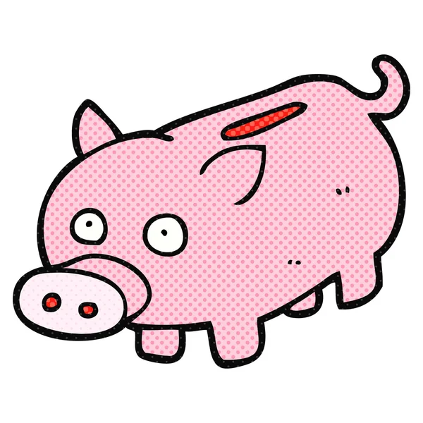 만화 돼지 은행 — 스톡 벡터