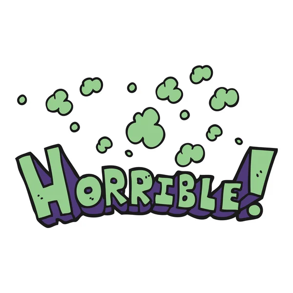 Mot de dessin animé horrible — Image vectorielle