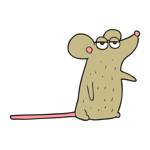 フリーハンドで描いた漫画のマウス — ストックベクタ