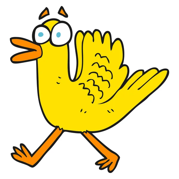 鴨の羽ばたき漫画 — ストックベクタ