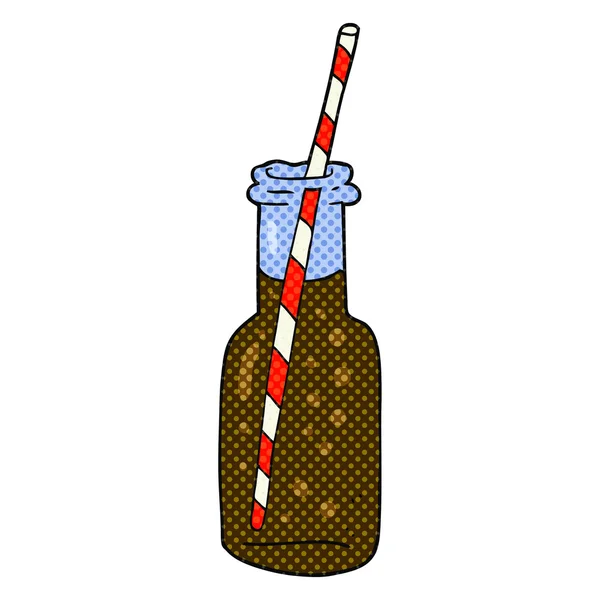 Botella de bebida gaseosa de dibujos animados — Vector de stock