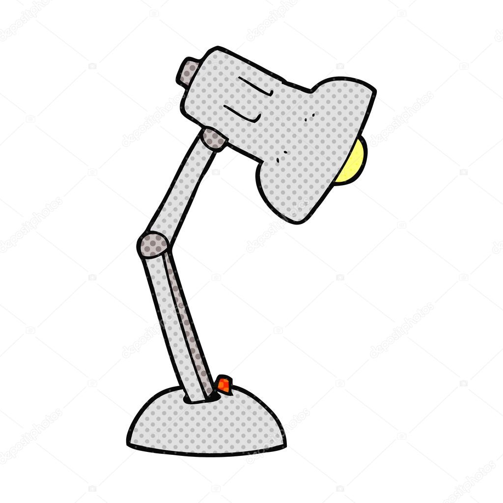 Cartoon-Schreibtisch-Lampe — Stockvektor © lineartestpilot ...