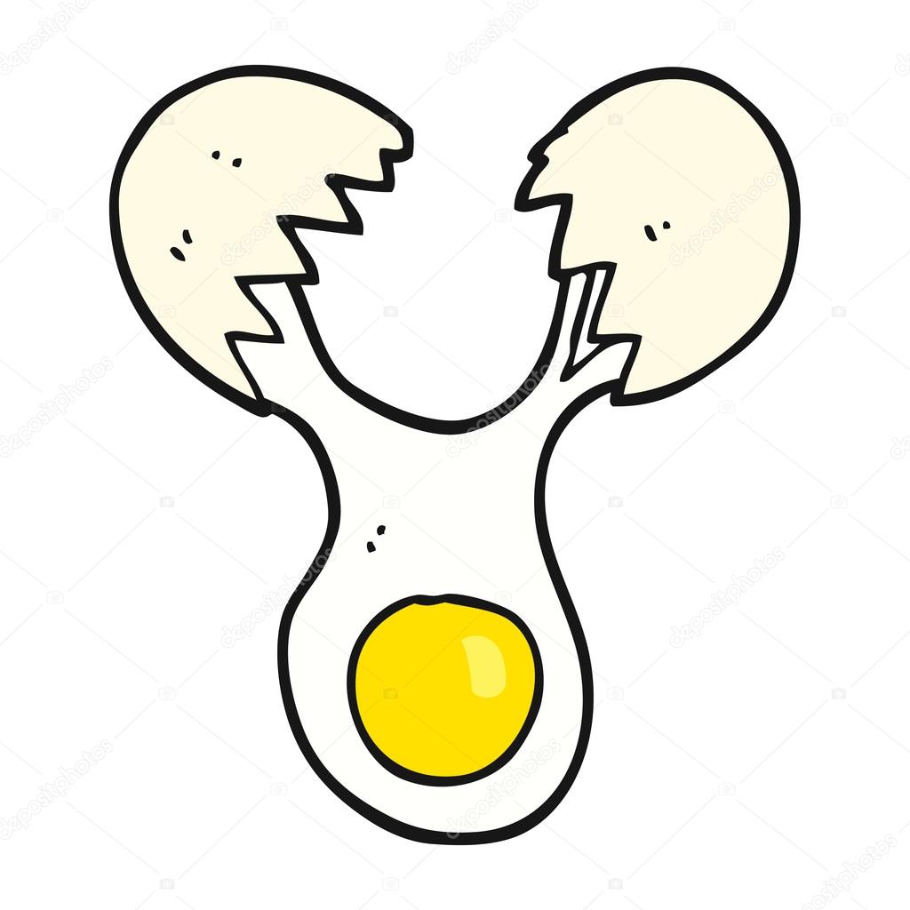 Cartoon cracked egg Stock Vector Image by ©lineartestpilot 96438616