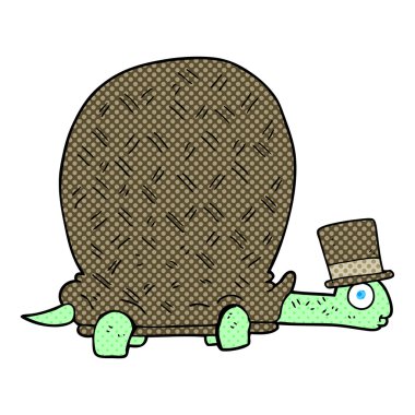 serbest çizilmiş karikatür kaplumbağa