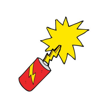 serbest çizilmiş karikatür pil