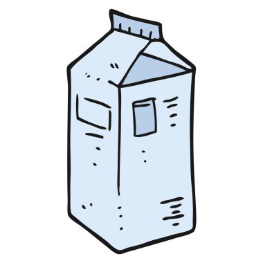 karikatür süt kutusu