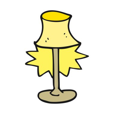 serbest çizilmiş karikatür lamba