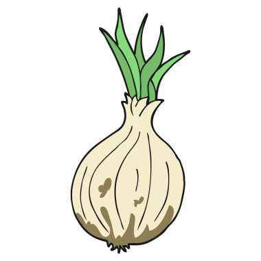 serbest çizilmiş karikatür soğan