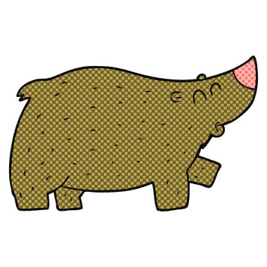 serbest çizilmiş karikatür ayı