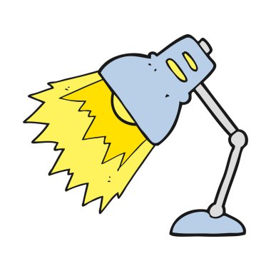 çizgi film parlayan lamba