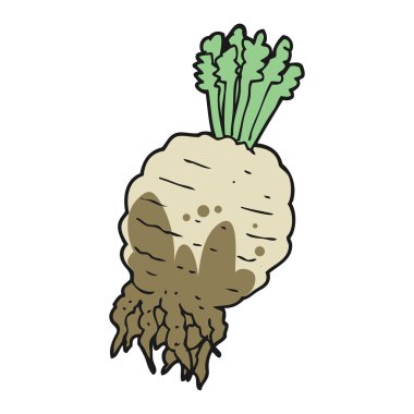 karikatür çamurlu şalgam