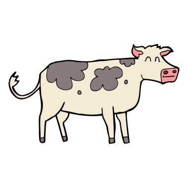 serbest çizilmiş karikatür inek