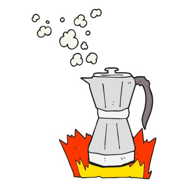 çizgi film borulu espresso makinesi