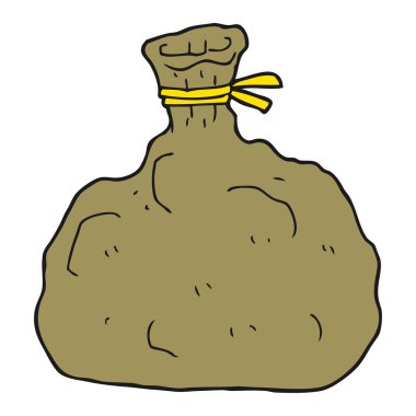 bağlı karikatür çuval