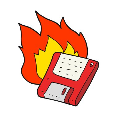 çizgi film eski bilgisayar disk yazma