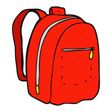 serbest el çekilmiş çizgi film sırt çantası