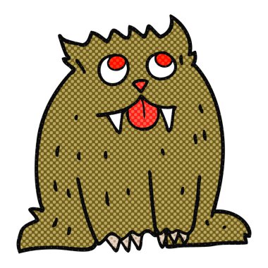 serbest çizilmiş karikatür canavar