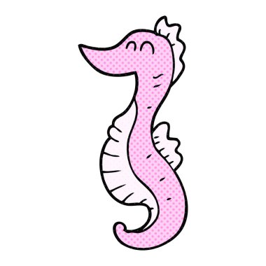 serbest çizilmiş karikatür denizatı