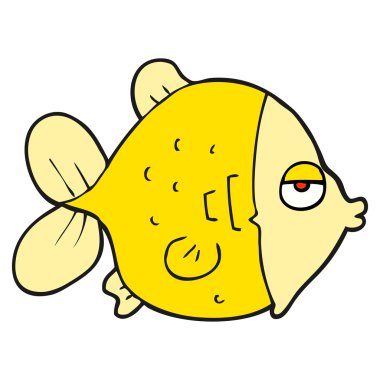 karikatür komik balık