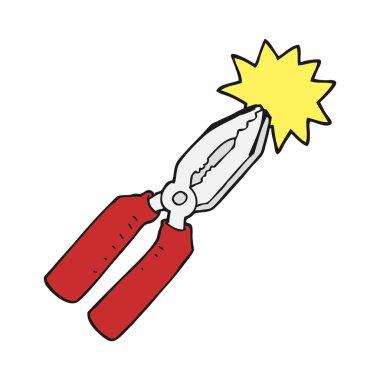 serbest çizilmiş karikatür pense