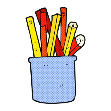 kurşun kalem ve tükenmez kalem karikatür Resepsiyon pot