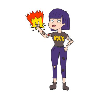 karikatür kaya kız