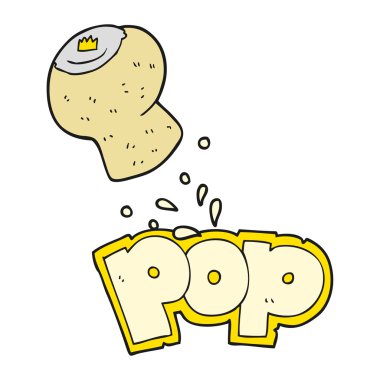 haşhaş karikatür şampanya mantar