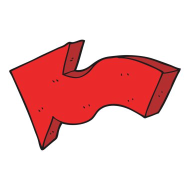 karikatür işaret eden oku