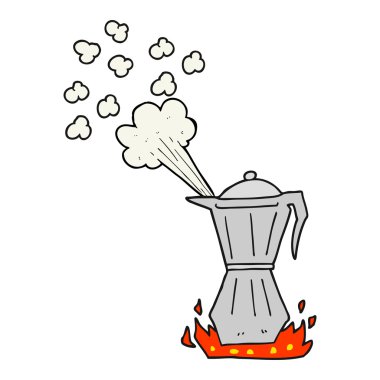 çizgi film borulu espresso makinesi